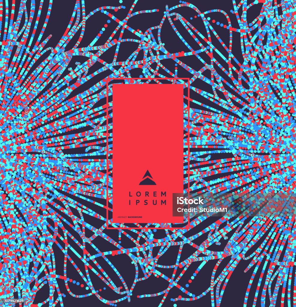 Abstract Science Or Technology Background Array With Dynamic Particles ...