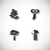 pilze-set-von-icons-mit-schatten-vektor-