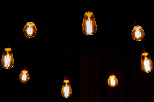 istock Round light bulbs for illumination at night 1079433354