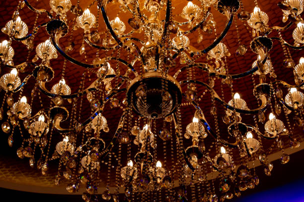 istock Round light bulbs for illumination at night 1079433392