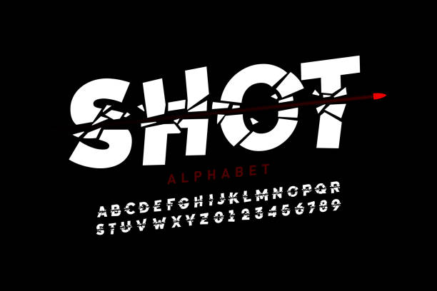 ilustraciones, imágenes clip art, dibujos animados e iconos de stock de fuente de disparo de bala - bullet bullet hole hole glass