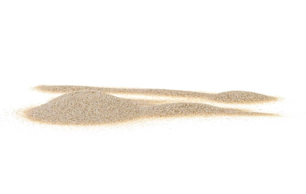 istock Pile dry desert sand isolated on white background 1079486788
