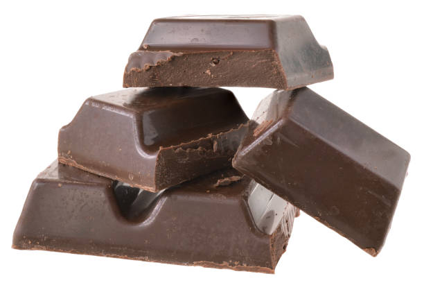 istock Cubes of chocolate isolated 1079512322
