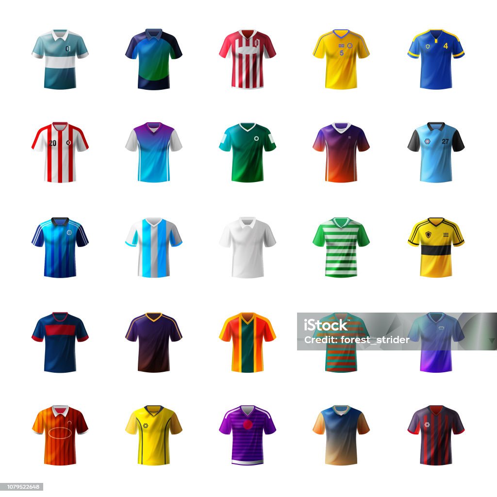 Men's shirt and football uniform Shirt, Clothing, T-Shirt ,Soccer, Sport,  USA Soccer stock vector