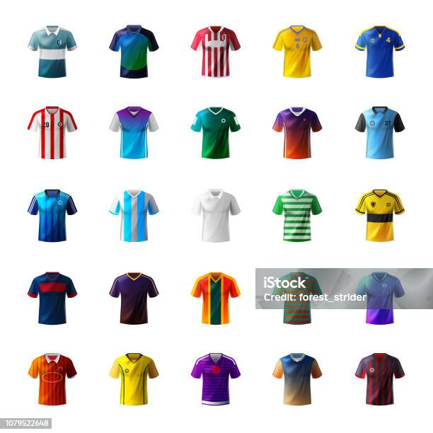 Mens Shirt And Football Uniform Stock Illustration - Download Image Now - Soccer, Soccer Uniform, Soccer Ball
