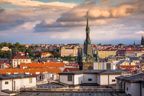 istock Prague rooftops and Jindrisska Tower. Czech Republic 1079531712