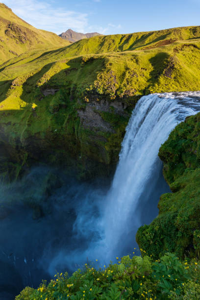 istock Skogafoss waterfall in sunny morning, Iceland 1079540736