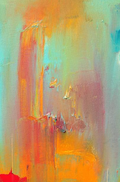 istock Abstract Art Background Turquoise Orange Red Coral Blue Green 1079541066