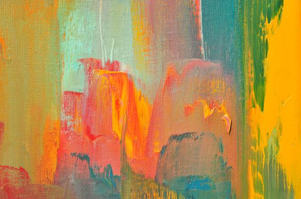 istock Abstract Art Background Turquoise Orange Red Coral Blue Green 1079541086