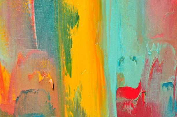 istock Abstract Art Background Turquoise Orange Red Coral Blue Green 1079541090