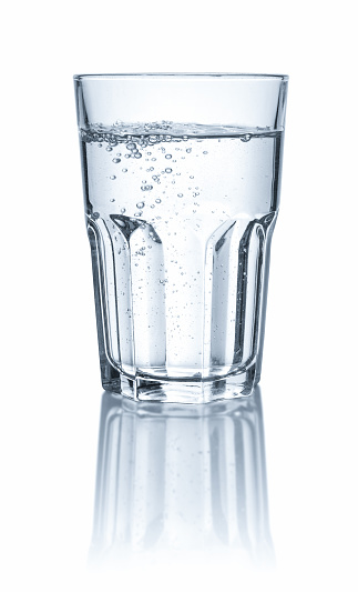 Glass of water isolated on white