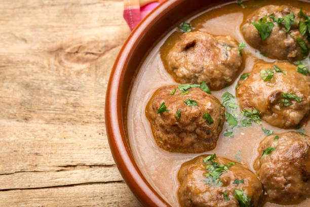istock Homemade Albondigas with Spanish sauce 1079557940