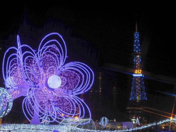 The Sapporo White Illumination Stock Photo - Download Image Now
