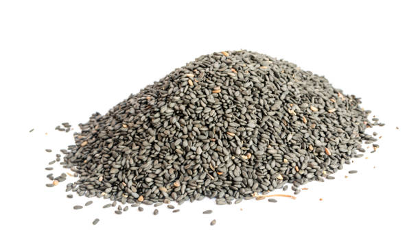 istock Black Sesame Seeds Isolated on White Background 1079561316