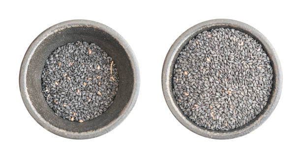 istock Black Sesame Seeds Isolated on White Background 1079561330