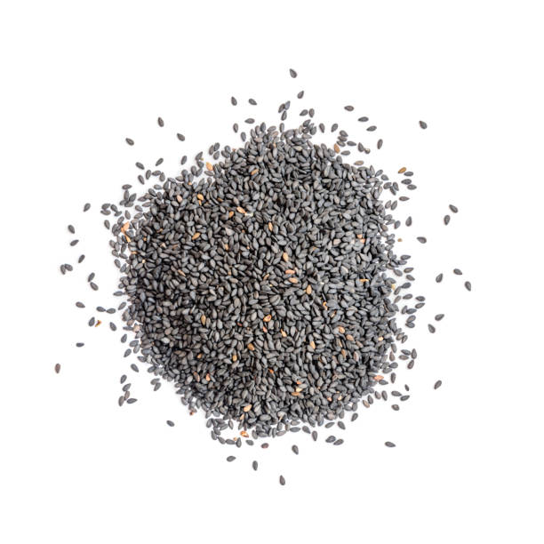 istock Black Sesame Seeds Isolated on White Background 1079561358