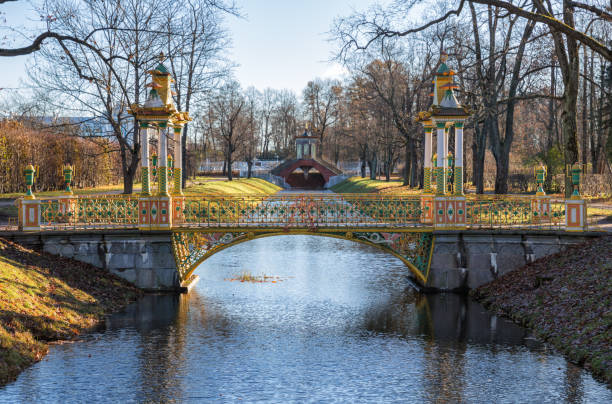 istock Chinese bridge in Alexander Park, Tsarskoye Selo 1079562854
