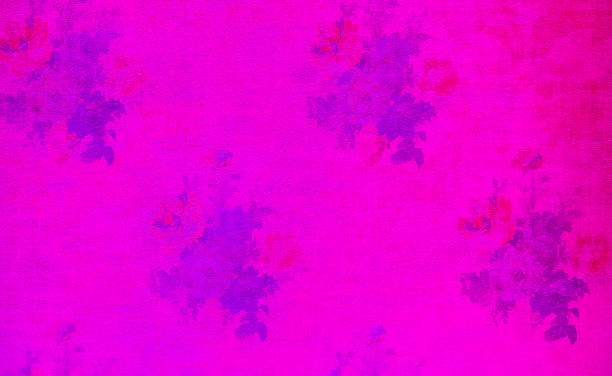 istock Bright Pink and Purple Floral Pattern on a textured wall 1079566232