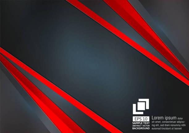 istock Abstract geometric black and red color background with copy space for your business modern design, vector illustration 1079568988