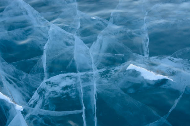 istock Ice of lake Baikal. Texture for background 1079577060