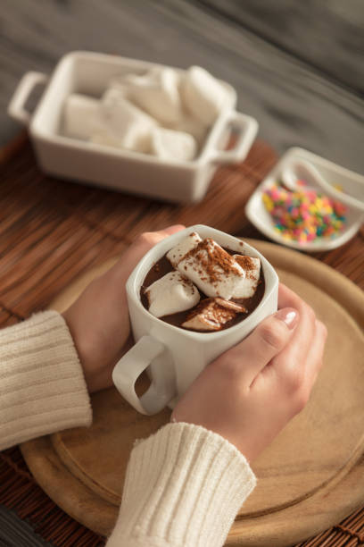 istock Holding A Mug Of Hot Chocolate With Marshmallows 1079586584