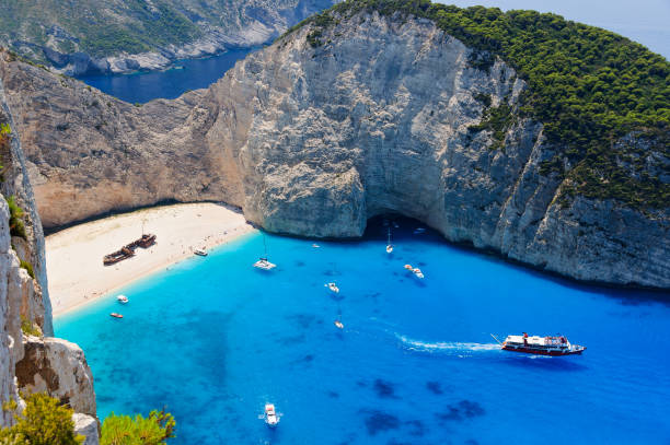 istock Famous shipwreck bay, Zakynthos island, Greece 1079587468