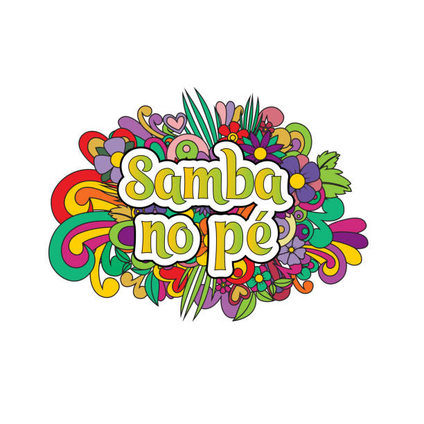 Samba no pe. Samba no pe. Background with abstract bright colors. Vector illustration. samba dancing stock illustrations