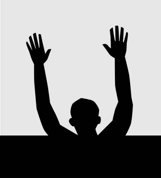 istock silhouette of a drowning adult man vector 1079594434