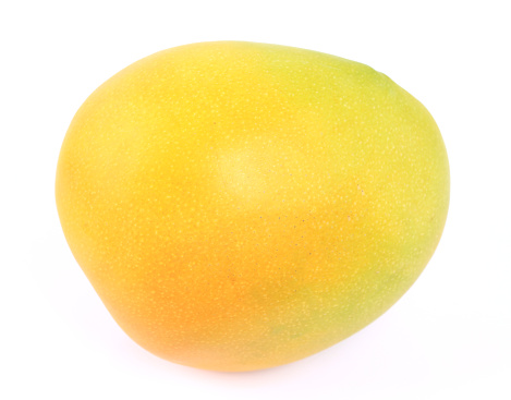 Single Mango Basic Mango Single Isolated On White Background Stock Photo - Download Image ...