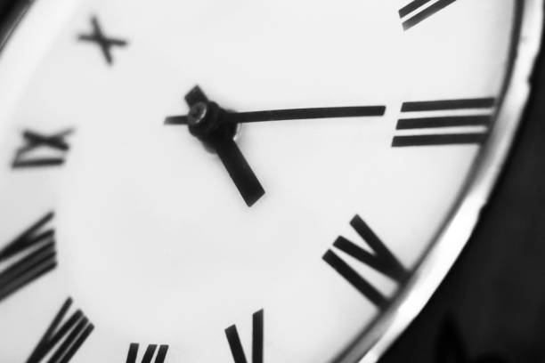istock Closeup of classical clock, Roman numerals clock 1079609232
