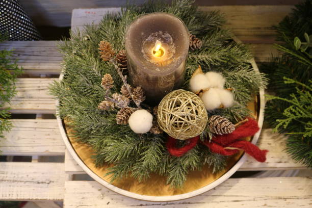 istock candle ornaments for winter decorations 1079613032