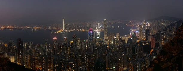 istock Hong Kong Skyline at night. 1079625744
