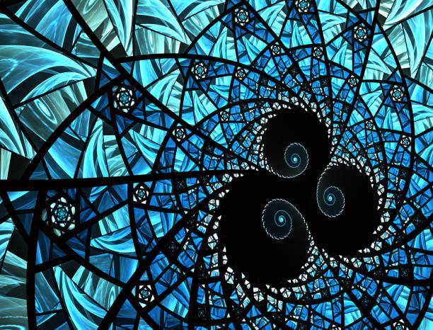 istock Geometric design. Mosaic Stained glass texture 1079636706