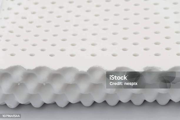 White Nature Para Latex Rubber Pillow And Mattress Stock Photo - Download Image Now