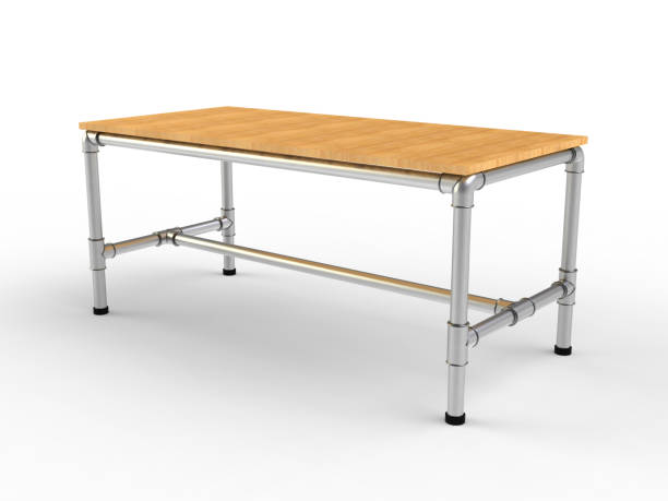istock 3D illustration of creative office desk rendering on a white background 1079643882