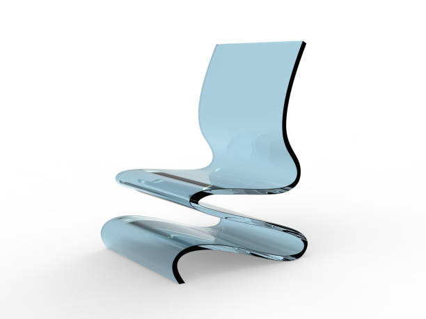 istock Modern plastic chair on a white background 3D illustration 1079645058