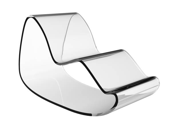 istock Modern plastic chair on a white background 3D illustration 1079645142