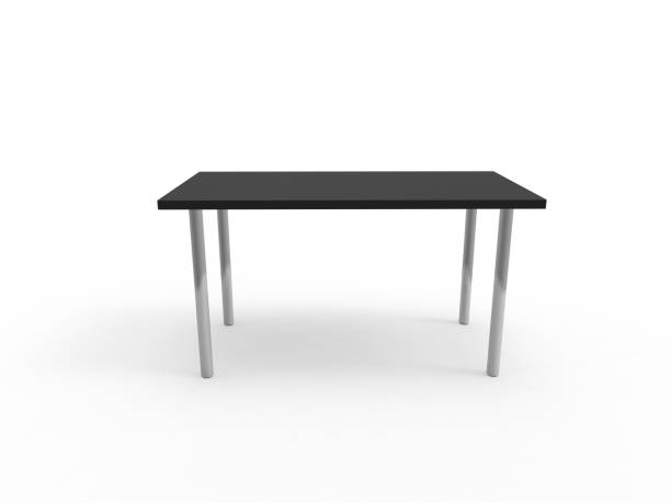 istock Standard office desk  on a white background 3D illustration 1079645684