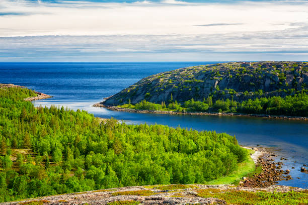 Kuzova Island archipelago in the White Sea