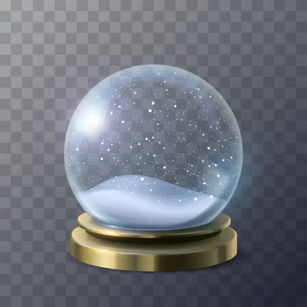 Vector illustration of Empty snow globe