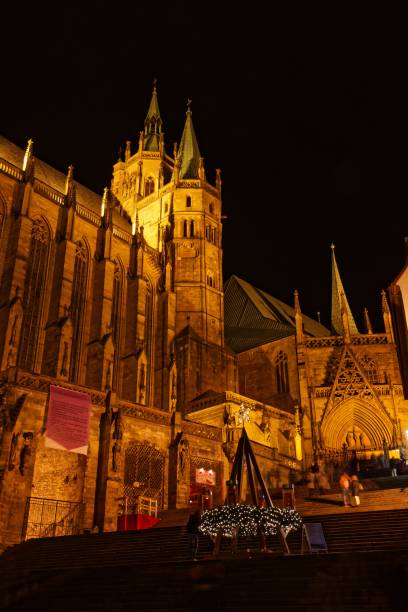 istock Cathedral in Erfurt at Christmas time 1079655290