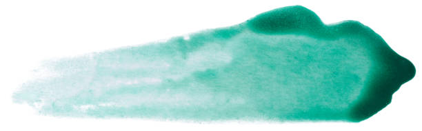 istock green watercolor stain with paper texture on white background isolated. hand drawing. 1079656064