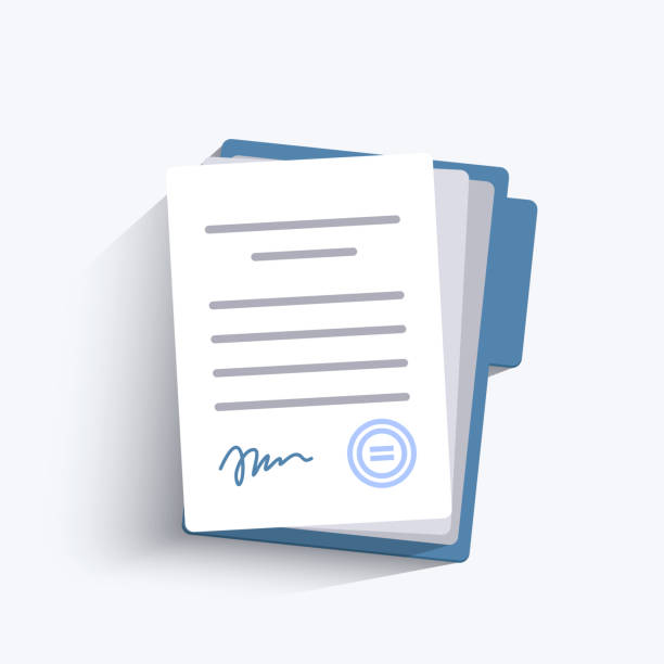 Folder with office documents. Financial papers. Stack of paperwork. Important papers.
Business writing blank. Documentation vector. bureaucracy stock illustrations