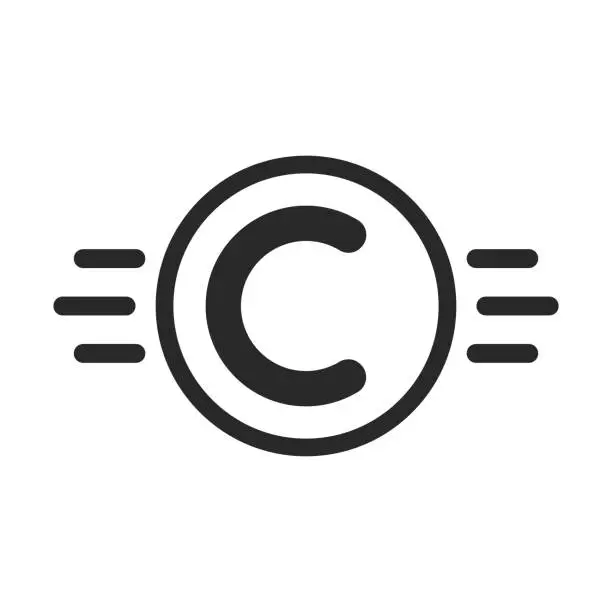 Vector illustration of copyright symbol like intellectual property