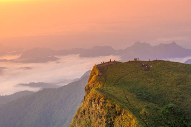 istock Sunrise  - Blue and Red  sky over the hill 1079673050