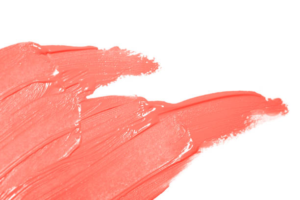 istock Living Coral colored smear of paint texture 1079674692