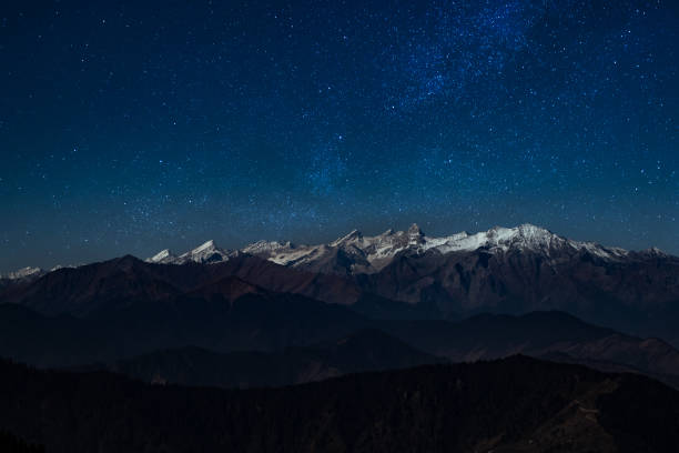istock Stars kissing a snow-capped range 1079685146