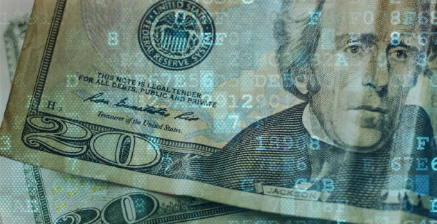 istock President Jackson, twenty dollars bill. twenty paper dollars bill macro. 1079685360