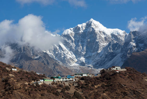 istock Thamserku peak on the way to Everest base camp, Nepal 1079704572