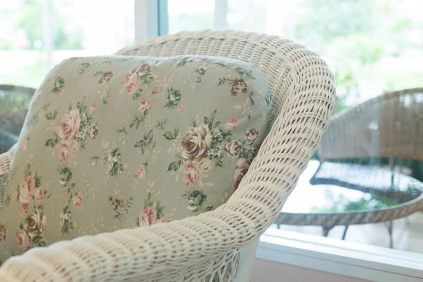istock weave sofa with pillow cushion decoration in cafe 1079722612